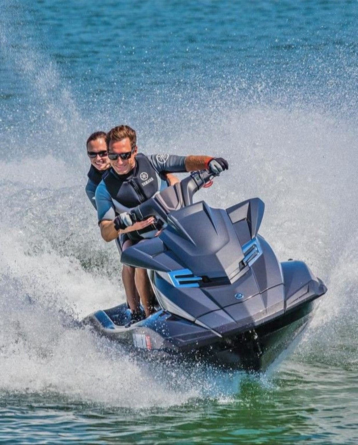 Jet ski ride on the sea